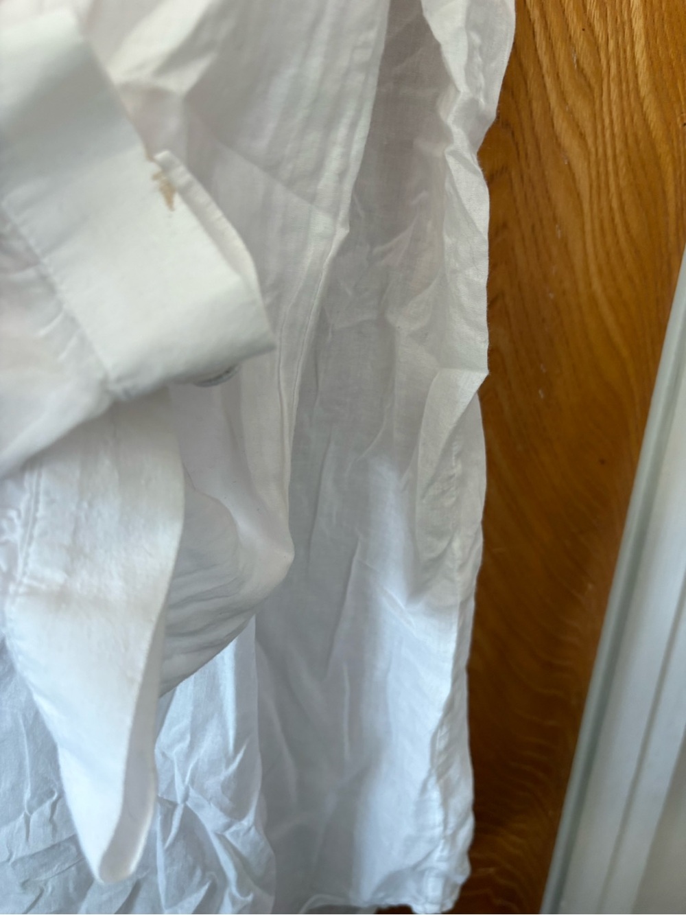 Skin Lightweight sheer White Button-Front Shirt blouse Size 1 Medium - Picture 6 of 10